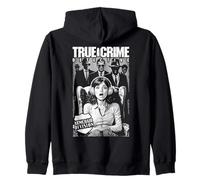 True Crime Detective Armchair Division Vintage Book Cover Zip Hoodie
