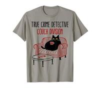 True Crime Detective Couch Division Cat Meme T-Shirt