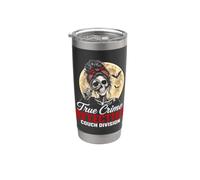 True Crime Detective Couch Division Messy Bun Murder Shows Stainless Steel Insulated Tumbler