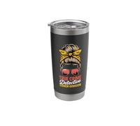 True Crime Detective Couch Division Messy Bun Stainless Steel Insulated Tumbler