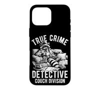 TRUE CRIME DETECTIVE COUCH DIVISION Raccoon Detective Case for iPhone 16 Pro Max