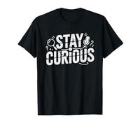 True Crime Detective Magnifying Glass Skull Crossbones T-Shirt