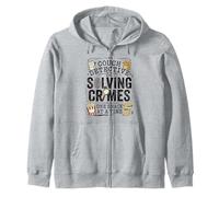 True Crime Fan Couch Detective Case Solving Zip Hoodie