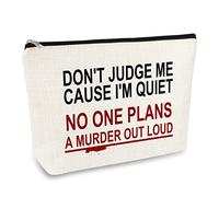 True Crime Gift Makeup Bag For Women Cosmetic Bag True Crime Fan Gifts | True Crime Podcast Lovers Gifts Horror Quotes Hallowen Day Travel Pouch Funny Serial Killer Gifts Travel Toiletries Pouch