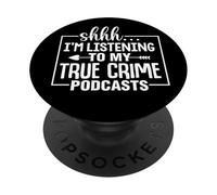 True Crime Gifts True Crime Obsessed For Women PopSockets Adhesive PopGrip