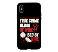True Crime Glass Of Wine Bed By Nine Case for iPhone X/XS