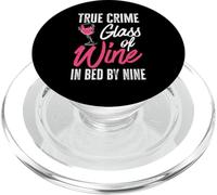 True Crime Glass of Wine in Bed by Nine PopSockets PopGrip for MagSafe