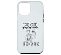 TRUE CRIME GLASS OF WINE IN BED BY NINE Skeleton Fan Meme Case for iPhone 12 mini