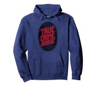 True Crime Junkie Funny Fingerprint Murder Mystery Forensics Pullover Hoodie