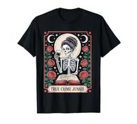 True Crime Junkie Skeleton Tarot Design T-Shirt