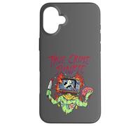 True Crime Junkie Zombie TV Horror Fanatic Case for iPhone 16 Plus