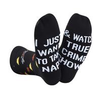 True Crime Lover Gift Crime Junkie Gift I Just Want To Take Naps & Watch True Crime Shows Socks for Murder Mystery Show Fans (Naps & Crime Show EU)