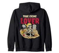 True Crime Lover Skeleton Detective Fan Zip Hoodie