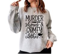 True Crime MURDER SHOWS AND COMFY CLOTHES KNIFE sweatshirt Murder Documentaries gift (as8, alpha, xx_l, regular, regular, BLACK)