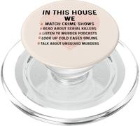 True Crime Obsessed Fan Women Coffee Lover Funny Murder Show PopSockets PopGrip for MagSafe