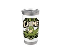 True Crime Pod-Cast Funny Frog Pea Pod Pun Stainless Steel Insulated Tumbler