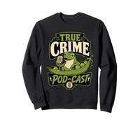 True Crime Pod-Cast Funny Frog Pea Pod Pun Sweatshirt