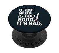 True Crime Podcast Lover Alibi Murder Mystery PopSockets Adhesive PopGrip