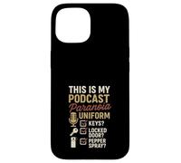 True Crime Podcast Murderino Fan Forensic Humor Junkie Case for iPhone 15