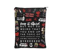 True Crime Podcasts Gift Morbid Crime Inspired Gift True Crime Fan Book Sleeve Book Protector with Zipper (Keep it Weird UK)