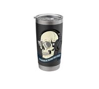 True Crime Skull Podcast Cold Case Listener Stainless Steel Insulated Tumbler