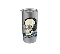 True Crime Skull Podcast Cold Case Listener Stainless Steel Insulated Tumbler