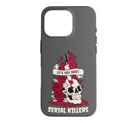 True Crime Skull Roses Knife Serial Killers Fan Case for iPhone 16 Pro