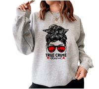 True Crime TRUE CRIME OBSESSED sweatshirt Murder Documentaries gift (as8, alpha, l, regular, regular, BLACK)