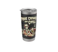 True Crimes and Chill Skeleton Podcast Listener Stainless Steel Insulated Tumbler