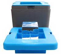 True Cubes Crystal Clear Ice Cube Maker- 4 Large Clear Ice Cubes for Cocktails, Drinks & Whiskey - BPA-Free Silicone Square Ice Cube Mold - Whiskey Gifts for Men