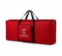 True Cult 37 Key Keyboard Bag, Compatible, with Yamaha, PSS-E30, PSS-F30 & Casio 37 Keys Keyboard, | Padded Polyester Keyboard Case, | Waterproof Dustproof Carry Bag, with Shoulder Strap | Red