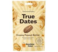 True Dates Creamy Peanut Butter | Vegan Sweet Snack Made from Dates | No Added Sugar, Gluten-Free, High Fibre | Healthy Treat | Naturally Sweet | 100g | AmazValue Global