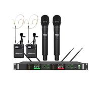True Diversity Wireless Microphone UHF 2 Channel Professional Microfon Stage Microfone 600Mhz Hand Mic Headset Lapel(Only Headset X 1PC)