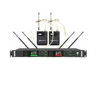True Diversity Wireless Microphone UHF 2 Channel Professional Microfon Stage Microfone 600Mhz Hand Mic Headset Lapel(With Headset)