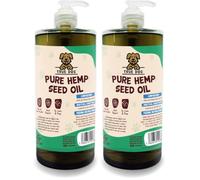 True Dog Hemp Oil for Dogs - Natural Dog & Cat Feed Supplement with omega 3, 6, 9 support hip, joint & dog calming- 100% Pure Cold Pressed (1ltr) (Pack of 2)