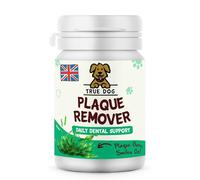 True Dog Plaque Remover 60g | 100% Natural Teeth Cleaning Powder for Dogs, Freshens Breath, Tartar Remover, No Toothbrushes, Dog & Puppy Dental Care, Food Topper