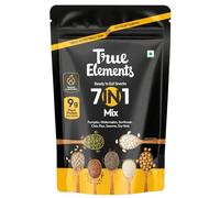 True Elements Seeds Mix - 7 in 1 Super Seeds & Nut Mix 500g - (Roasted Pumpkin, Watermelon, Sunflower, Flax | Sesame | Chia and Soynuts) - Diet Snacks