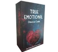 True Emotional Oracle Cards, Oil Painting Style, 12x7 cm Tarot Deck with Karmic Love Message Themes, 400 GSM Premium Card Stock