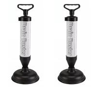 True Face 2 Pack Drain Unblocker Buster Plunger with 4 Cups Drainage Toilet Sink Powerful Clog Remover Rubber Sucker Air Pump Clear Blockages for Bathroom Kitchen Home
