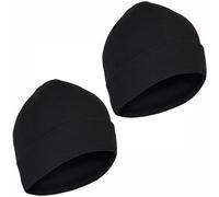 True Face 2 Pack Unisex Winter Beanie Hat - Warm Knitted Woolly Cap for Men & Women, Soft Slouch Ski Hat, Stylish & Comfortable Cold Weather Headwear Black - 2 Pack RS401