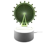 (London Eye) Kids Xmas Gift 3D Illusion LED Night Light Lamps 7 Changing Colors Table Desk