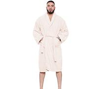 True Face Bath Robe Unisex Luxury Egyptian Cotton Towelling Dressing Gown High Absorbant Soft Towel Silver Grey -Shawl Size XXL Ivory - Shawl