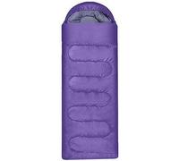 True Face Camping Sleeping Bag 3-4 Season Warm & Cool Weather Hooded Rectangular Single Sleep Bags for Hiking Backpacking Lightweight Packable Travelling Outdoor Purple