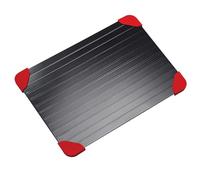 True Face Defrosting Tray, Defrosting Board, Quick Defrost Frozen Food Plate, Quick Defrosting Board, Black Fast Thaw Aluminium Meat Board Black With Grip 30cm x 21.5cm