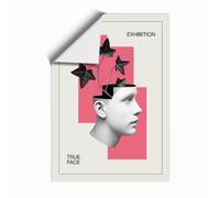True Face Exhibition Modern Unframed Wall Art Print A3 (42×29.7cm), Wall Decor for Living Room, Bedroom, Office & Home, Art Gift