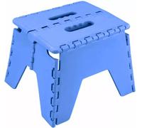 True Face Folding Step Stool Plastic Multi Purpose Easy Foldable Home Kitchen Blue One Size