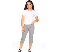 True Face Girls Trousers Kids Crop Pants 3/4 Length Half Elasticated Waist Capri Bottoms SR210