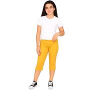 True Face Girls Trousers Kids Crop Pants 3/4 Length Half Elasticated Waist Capri Bottoms SR210