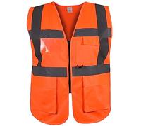 True Face Hi Vis Reflective Safety Vest High Visibility Waistcoat Security Workwear Hi Viz Sleeveless Top for Adults Men & Women Size Yellow-Short