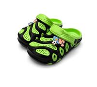 True Face Kids Clogs Closed Toe Non Slip Sandals Boys Girls Green Black 29
